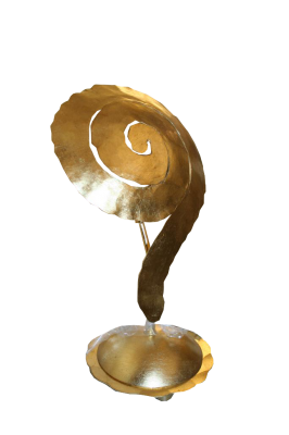 lampada  a spirale dorato